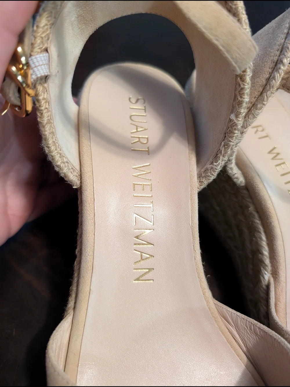 Stuart Weitzman Mirela Espadrille Wedge Sandals, Women's 8, NWOT - Picture 2 of 8